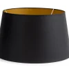 Lindro, Lampshade, Black And Gold, Cylinder, 50 Cm