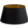 Lindro, Lampshade, Black And Gold, Cylinder, 40 Cm