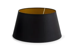 Lindro, Lampshade, Black And Gold, Cylinder, 40 Cm