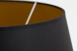Lindro, Lampshade, Black And Gold, Cylinder, 40 Cm