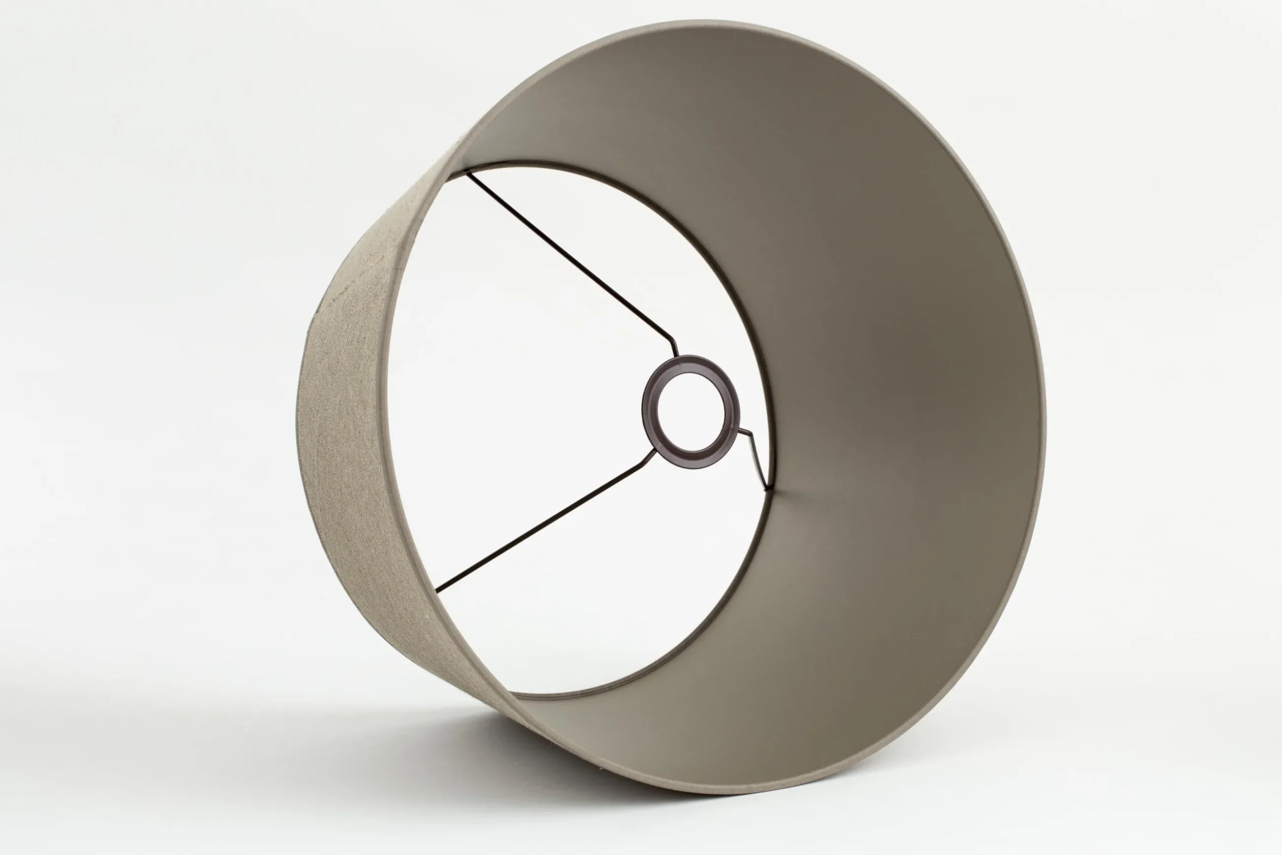 Lindro, Lampshade, Natural And Silver, Cylinder, 40 Cm