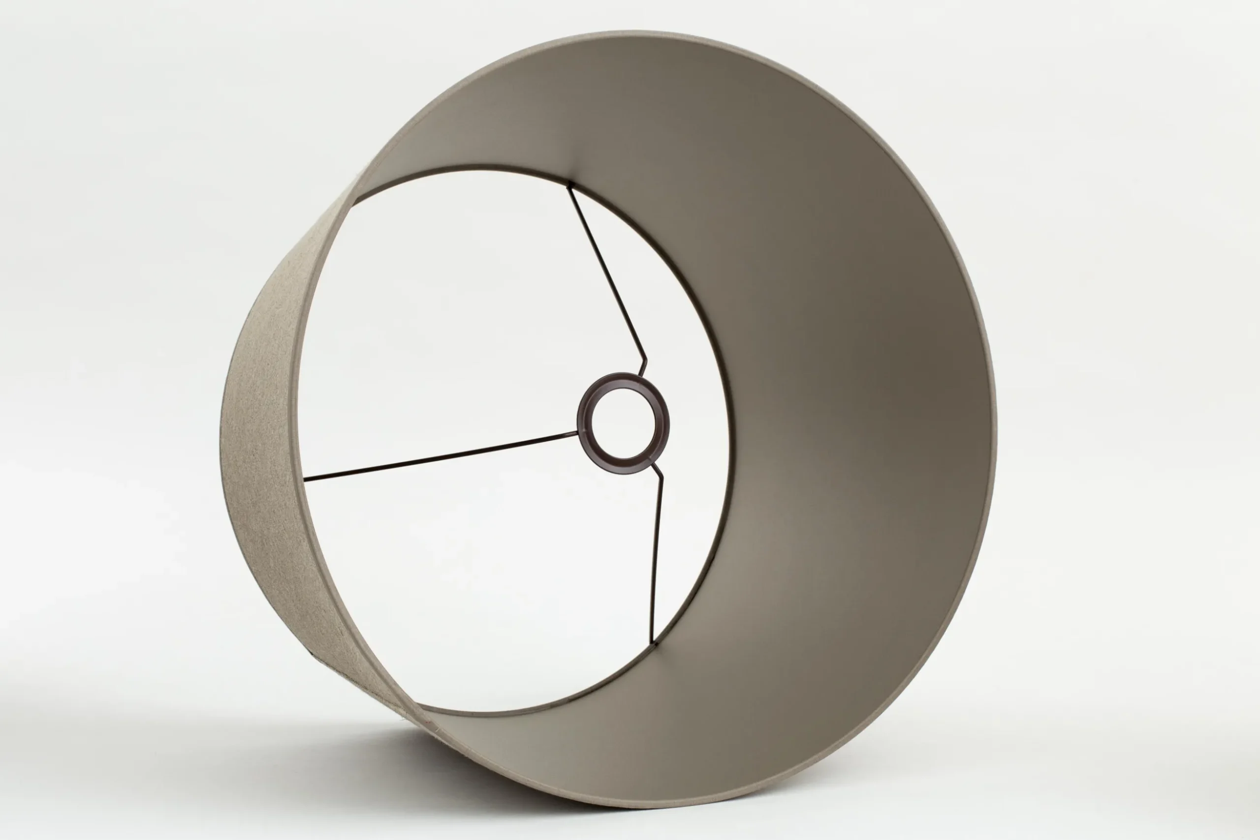 Lindro, Lampshade, Natural And Silver, Cylinder, 45 Cm