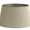 Lindro, Lampshade, Natural And Silver, Cylinder, 50 Cm