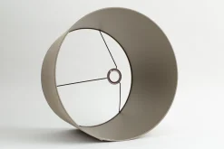 Lindro, Lampshade, Natural And Silver, Cylinder, 50 Cm