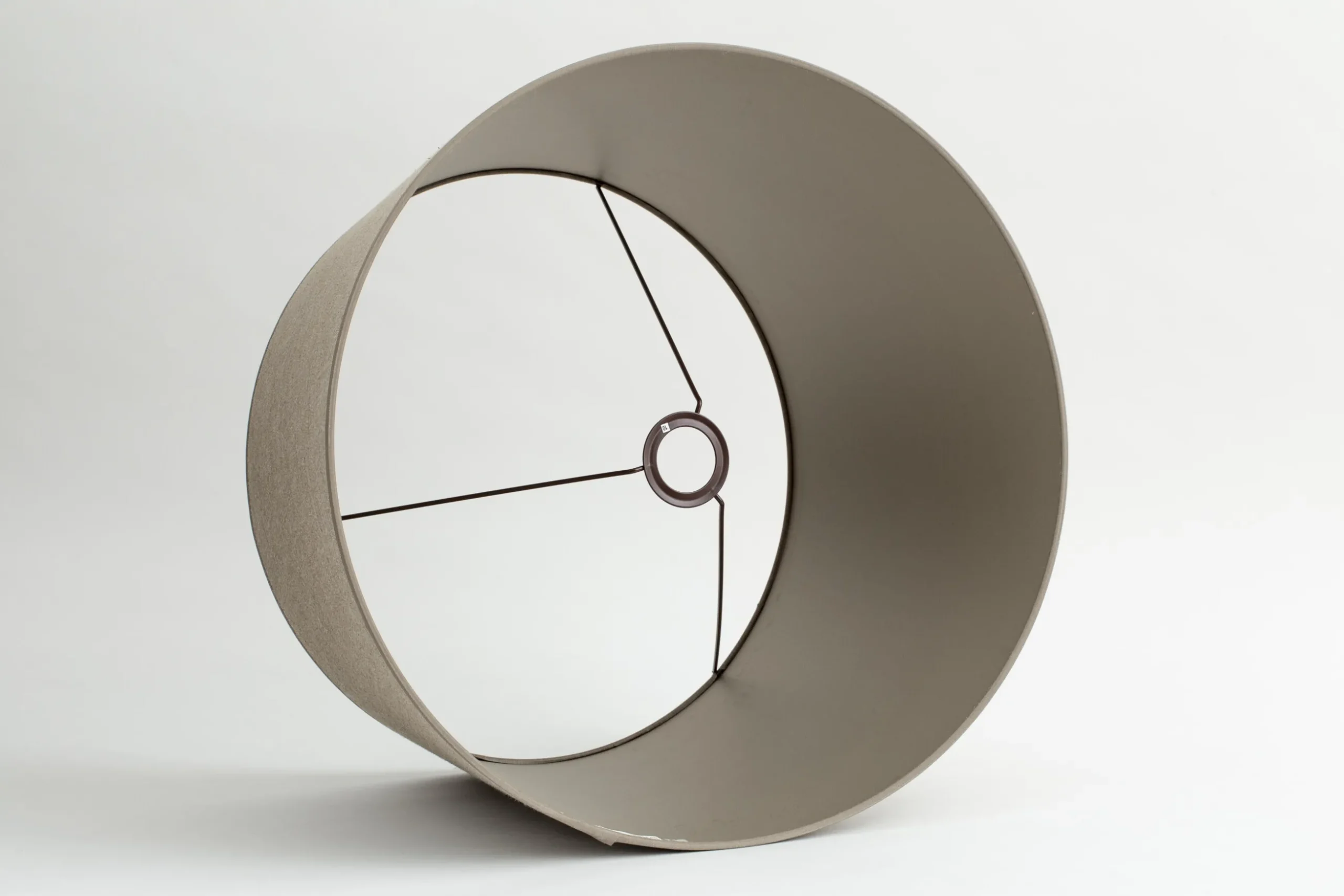 Lindro, Lampshade, Natural And Silver, Cylinder, 50 Cm