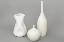 Lorena, Vase, Ceramic, White, Model 1