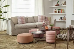 Lucas, Pouf, Rotatable, O 60, Pink