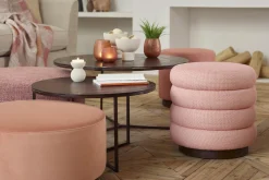Lucas, Pouf, Rotatable, O 60, Pink