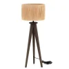 Maeve, Table Lamp With Shade, Wood And Raffia
