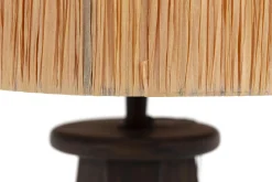 Maeve, Table Lamp With Shade, Wood And Raffia