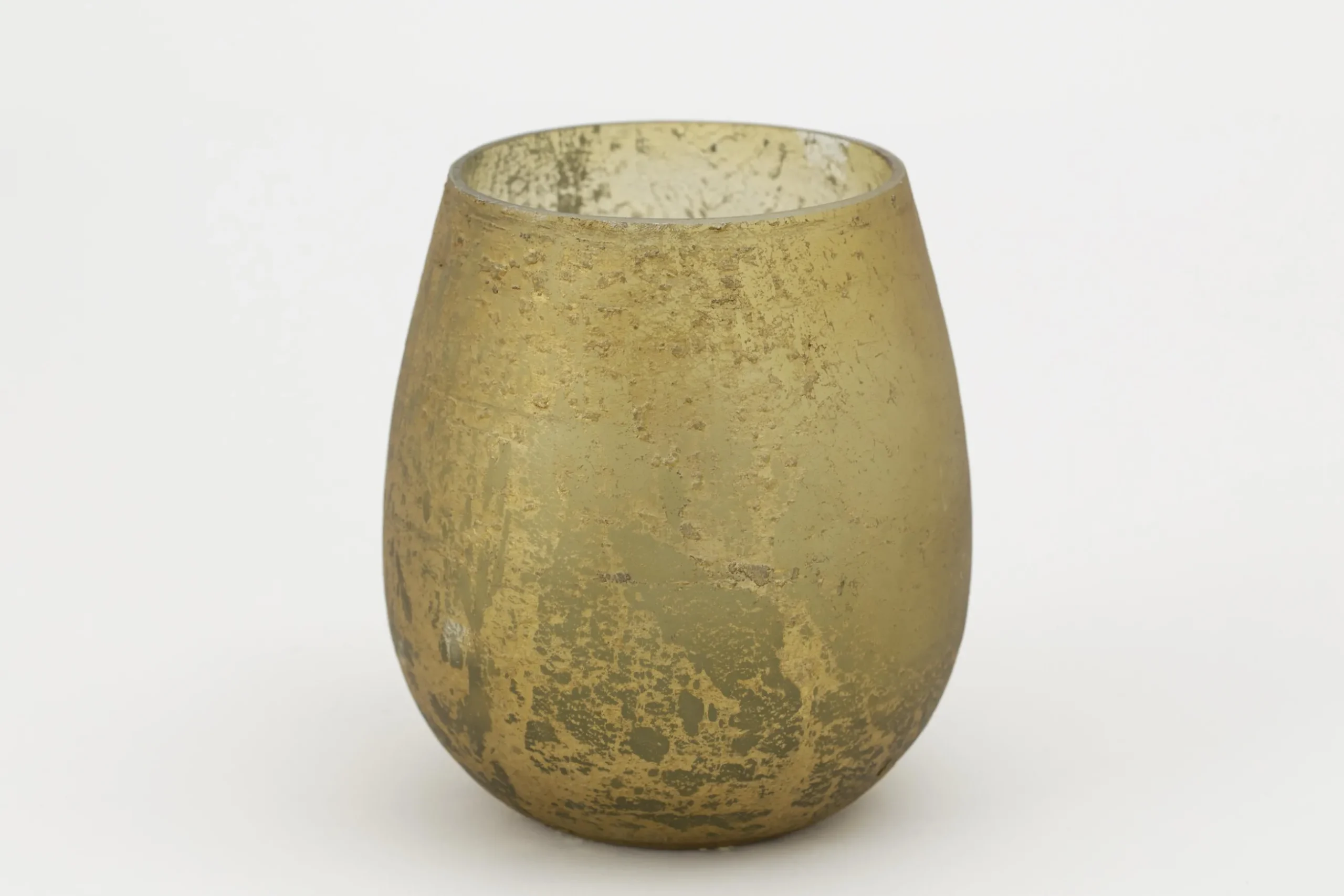Malea, Tea Light Holder, Glass, Yellow, M