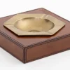 Manhattan, Ashtray, Brown Leather