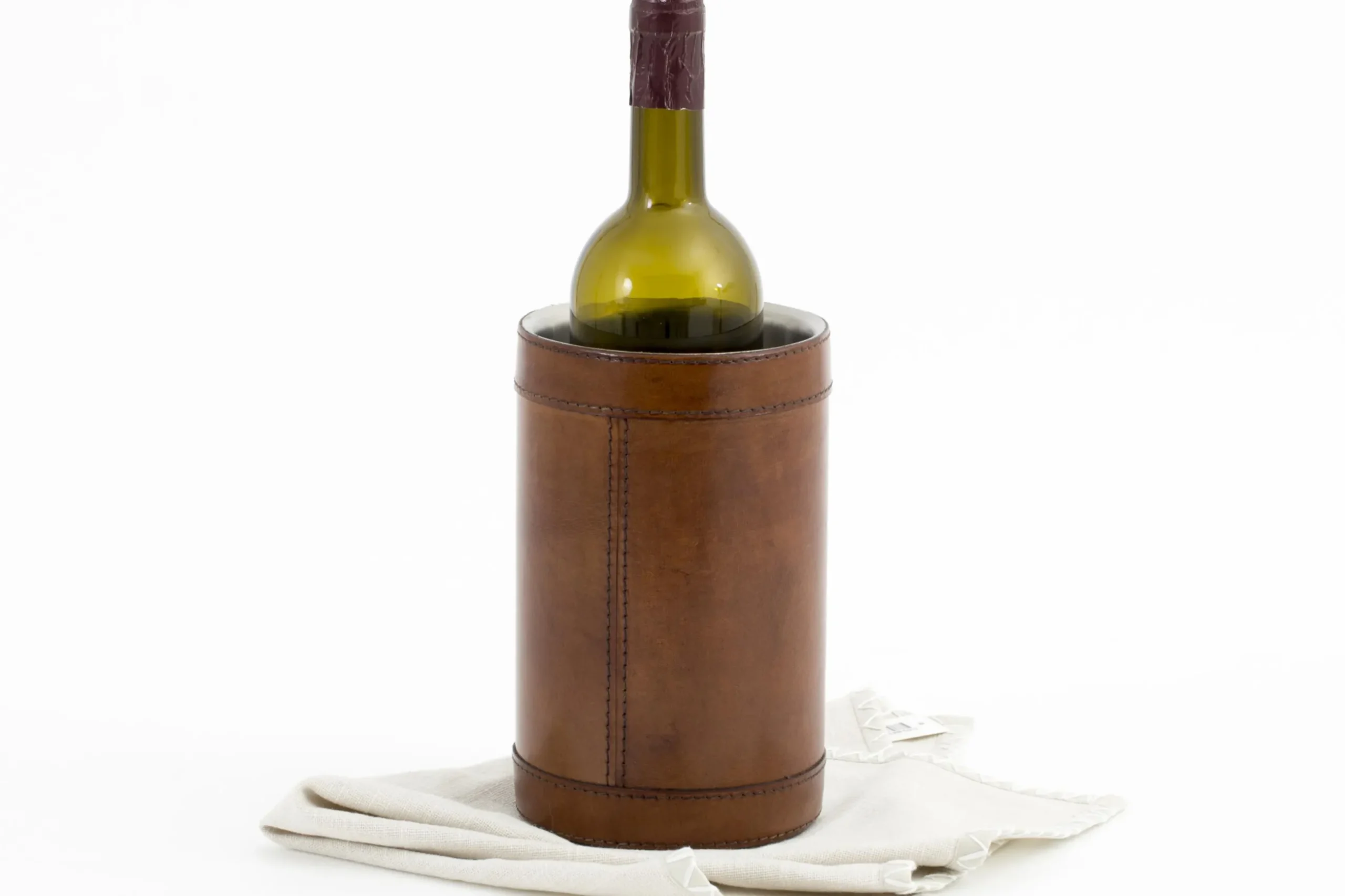 Manhattan, Bottle Holder, Brown Leather