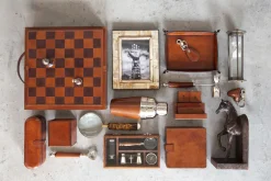 Manhattan, Cocktail Jigger, Brown Leather