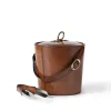 Manhattan, Ice Bucket, Brown Leather