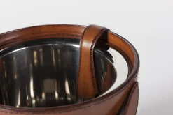 Manhattan, Ice Bucket, Brown Leather