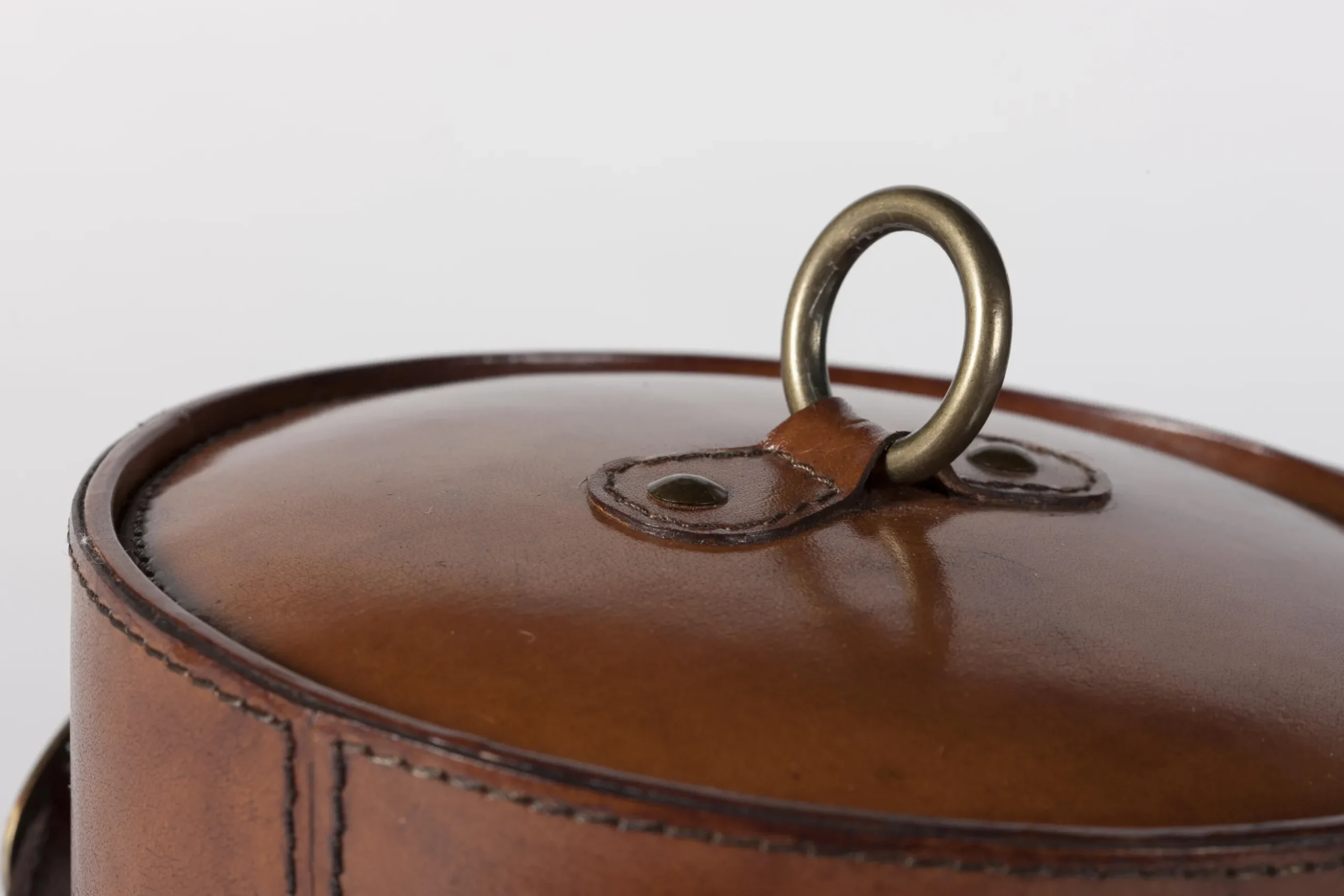 Manhattan, Ice Bucket, Brown Leather