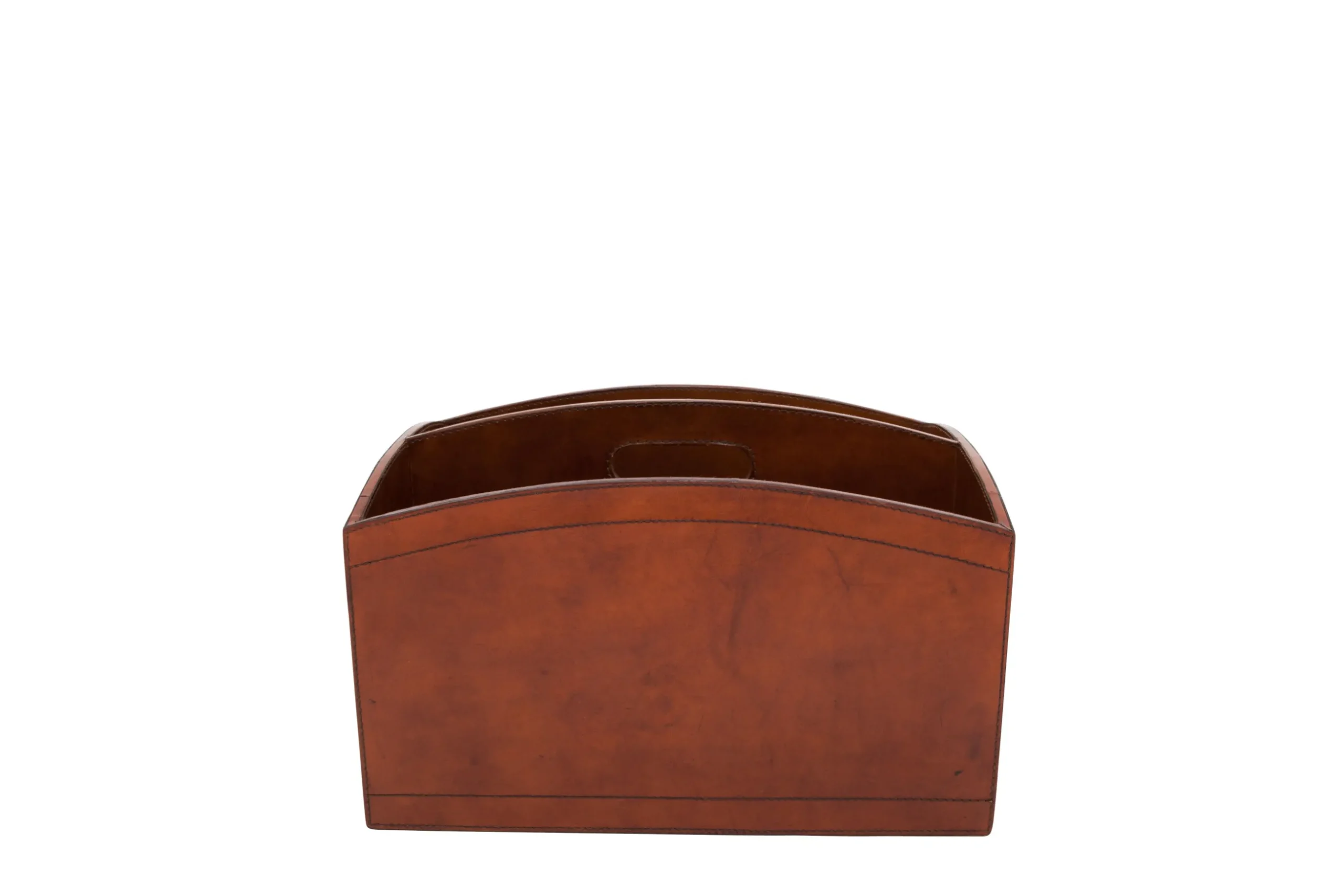 Manhattan, Magazine Holder, Brown Leather