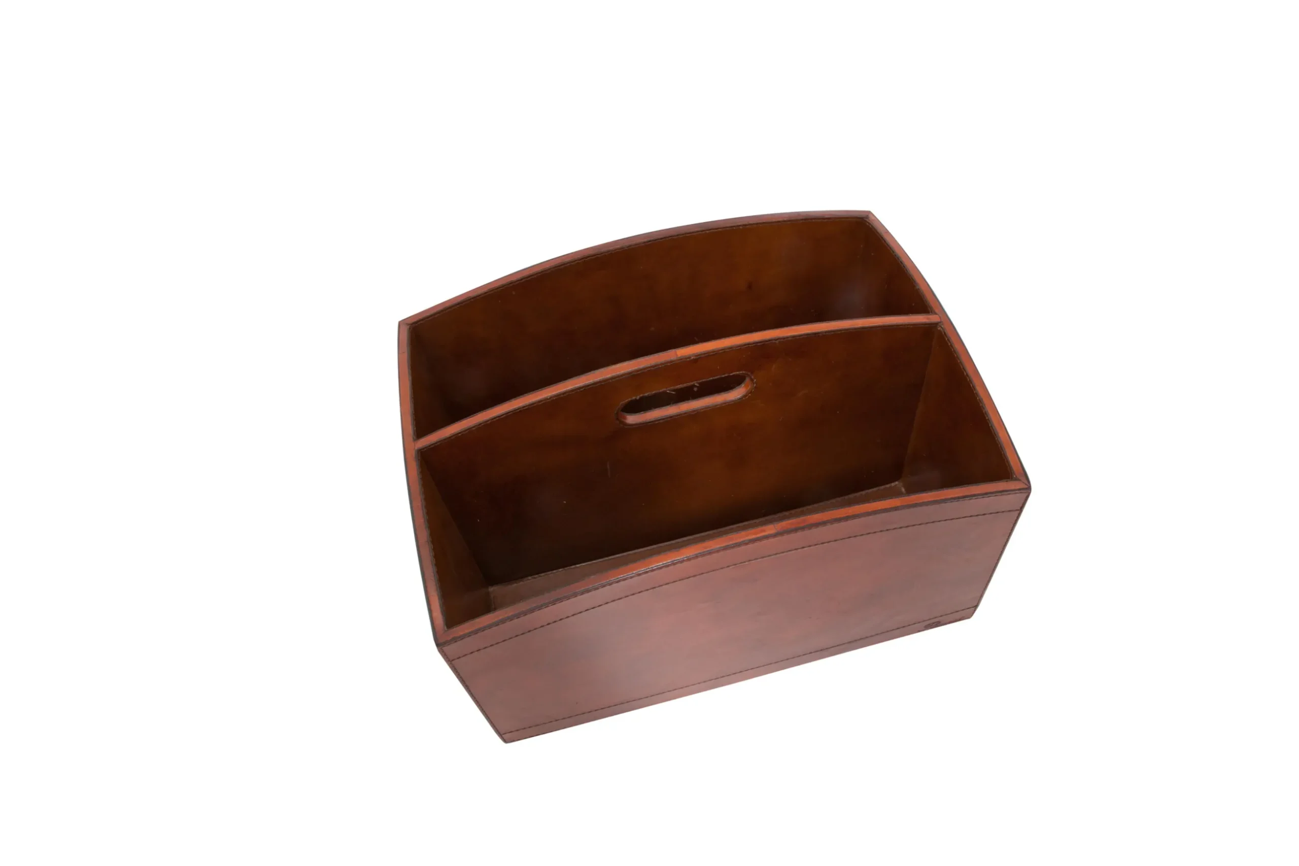 Manhattan, Magazine Holder, Brown Leather