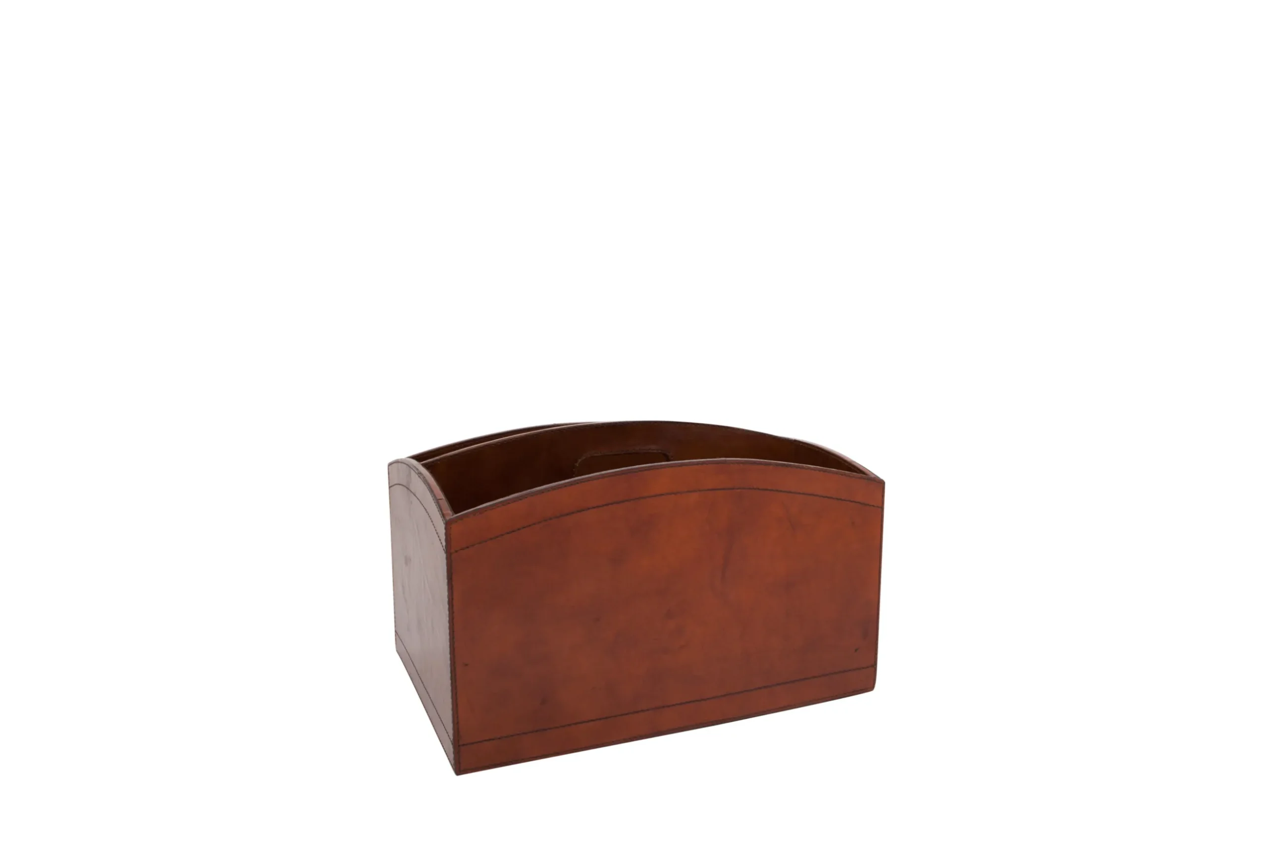 Manhattan, Magazine Holder, Brown Leather