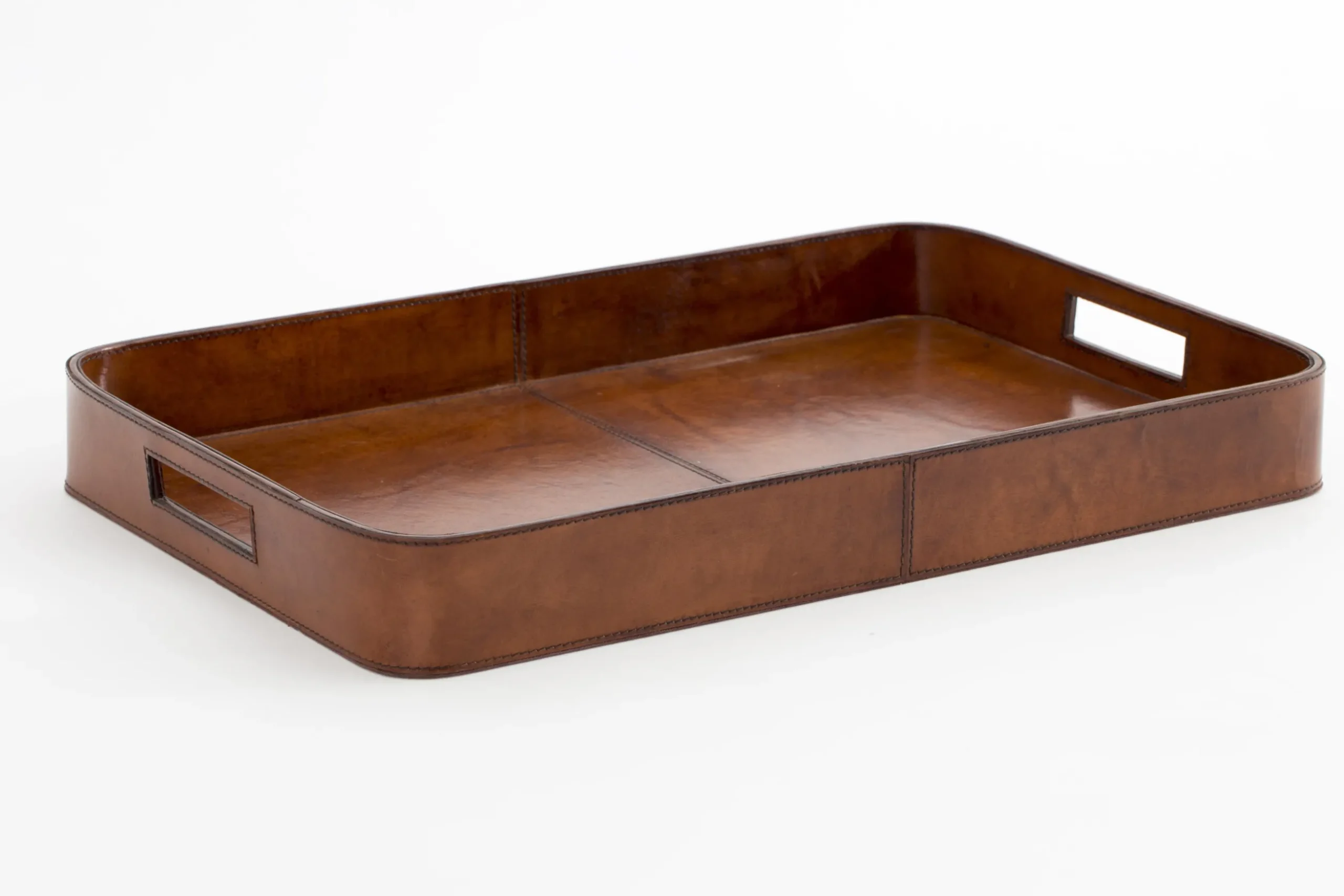 Manhattan, Tray, Brown Leather