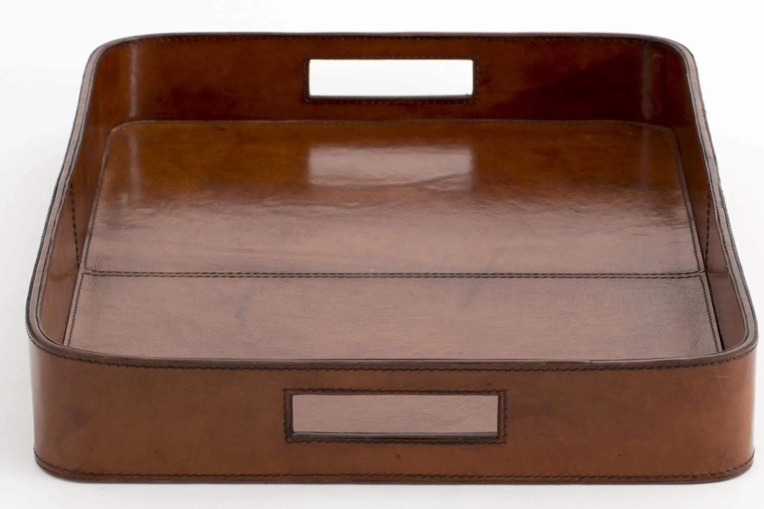 Manhattan, Tray, Brown Leather