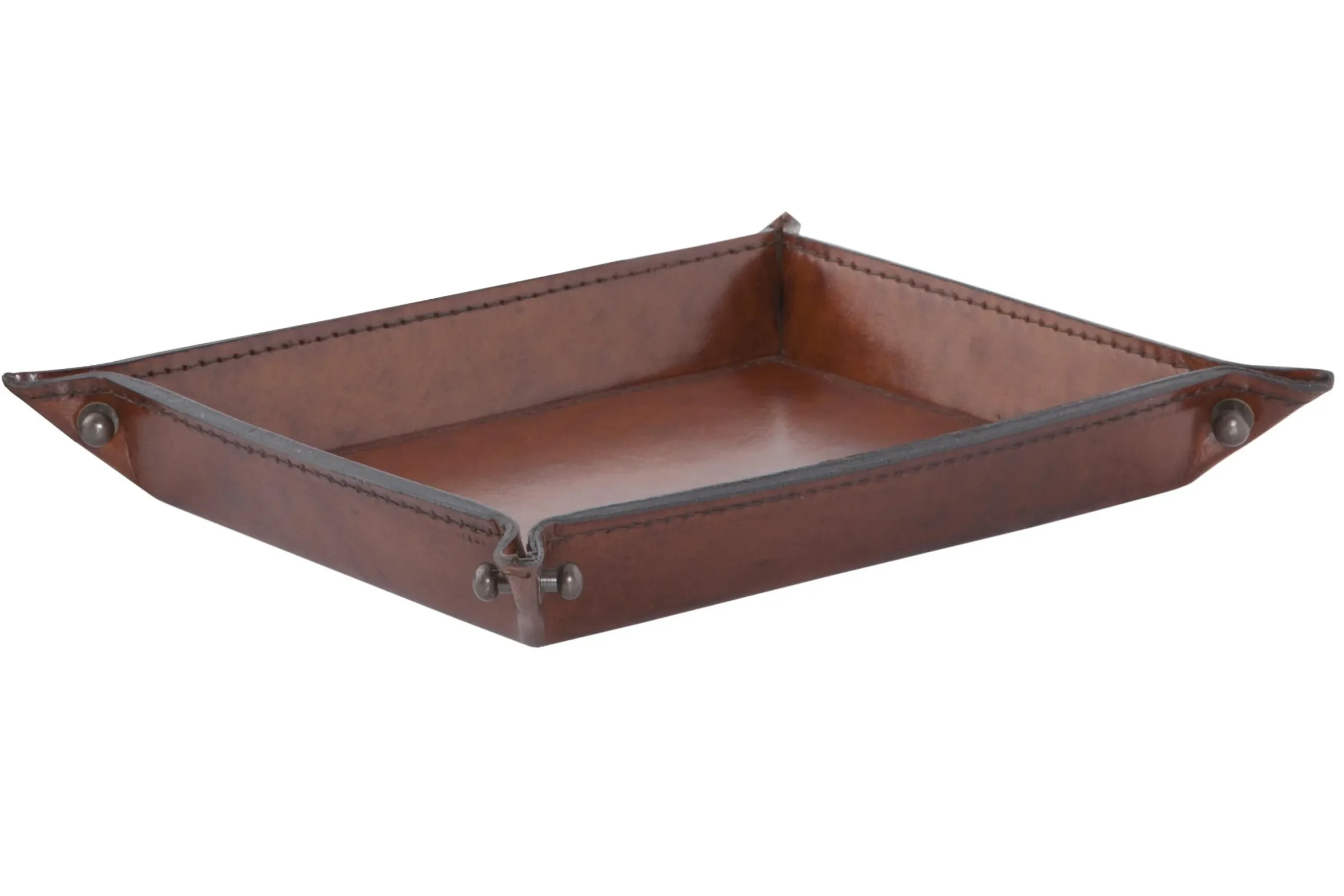 Manhattan, Tray, Brown Leather, S