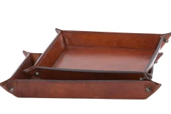 Manhattan, Tray, Brown Leather, S