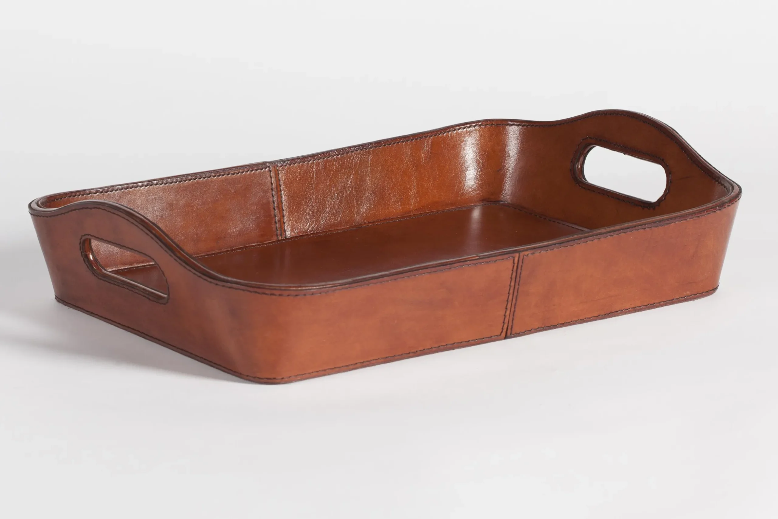 Manhattan, Tray, Brown Leather