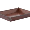 Manhattan, Tray, Brown Leather, L