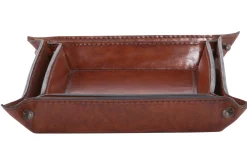 Manhattan, Tray, Brown Leather, L