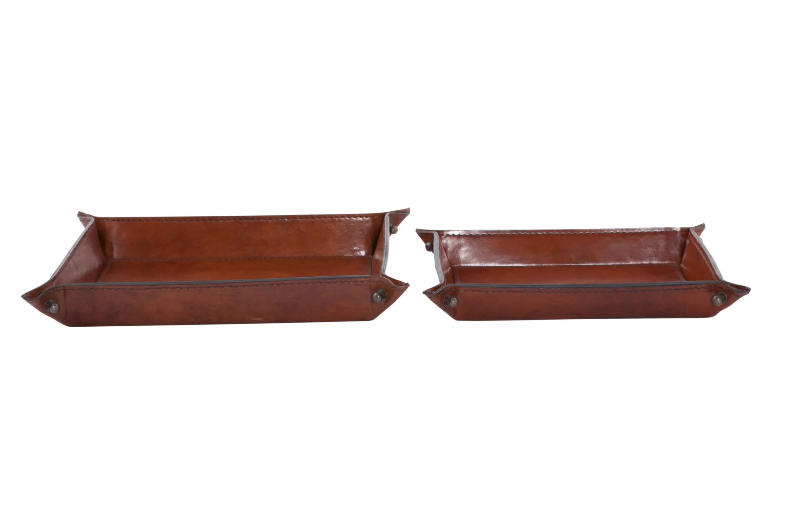 Manhattan, Tray, Brown Leather, L