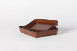 Manhattan, Tray, Brown Leather, L