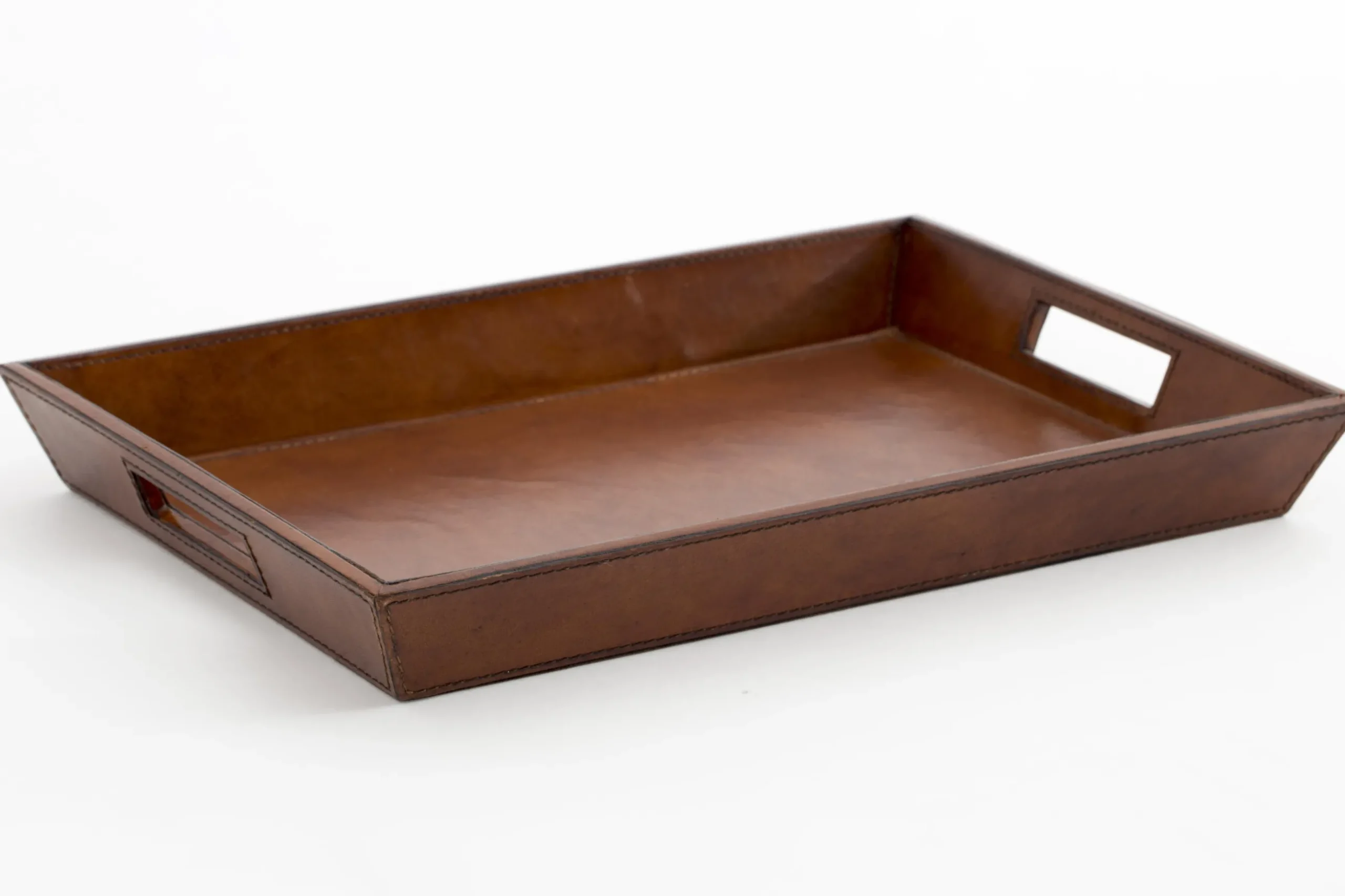 Manhattan, Tray, Brown Leather