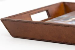 Manhattan, Tray, Brown Leather