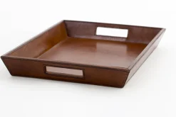 Manhattan, Tray, Brown Leather