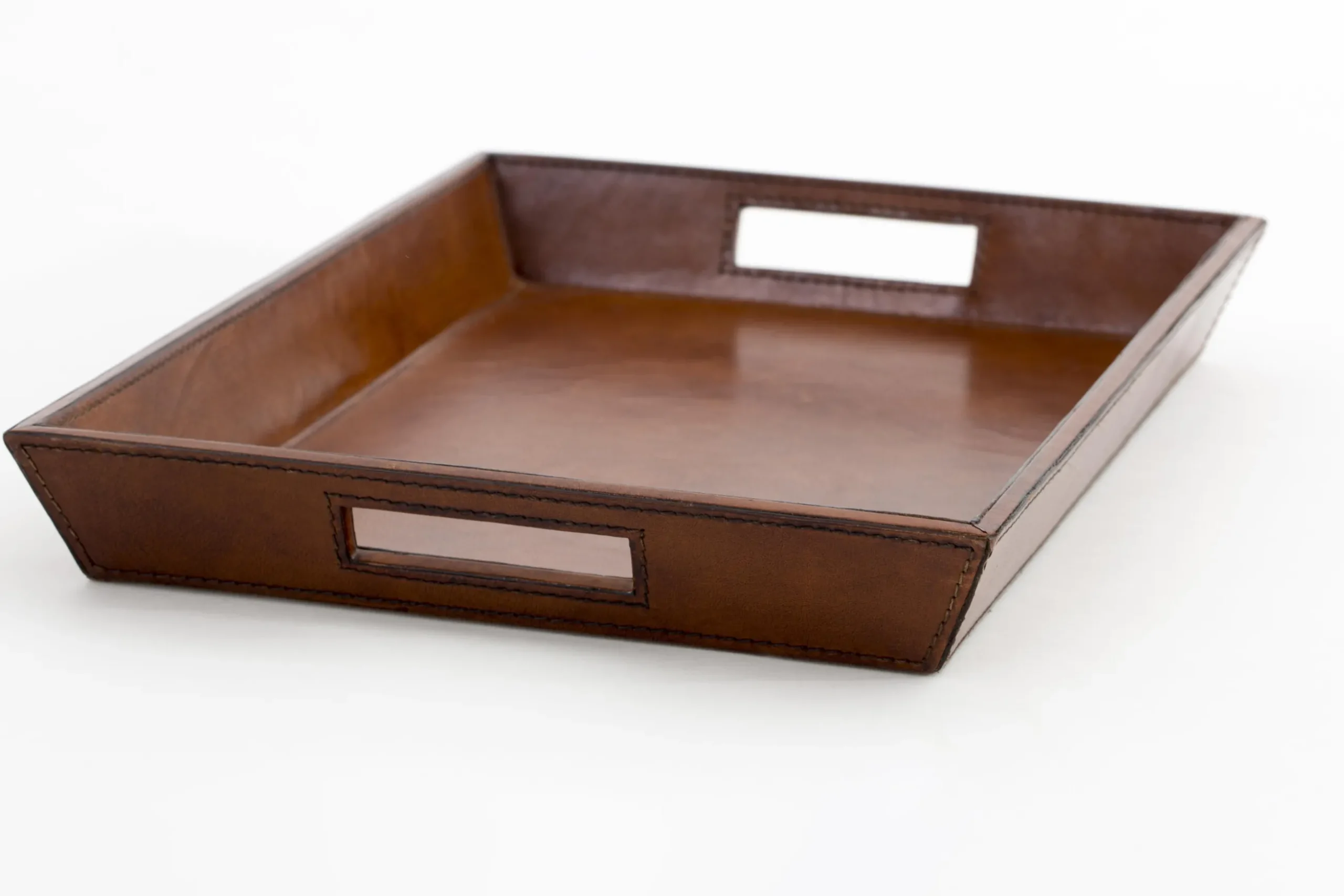Manhattan, Tray, Brown Leather
