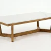 Marnix, Coffee Table, Oak And Stone, 140X70