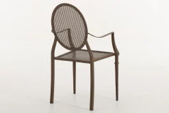 Mary, Garden Armchair, Rust Finish, Metal