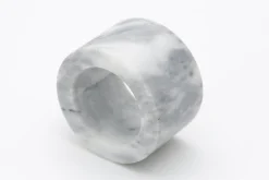 Maureen, Napkin Ring, Marble, White