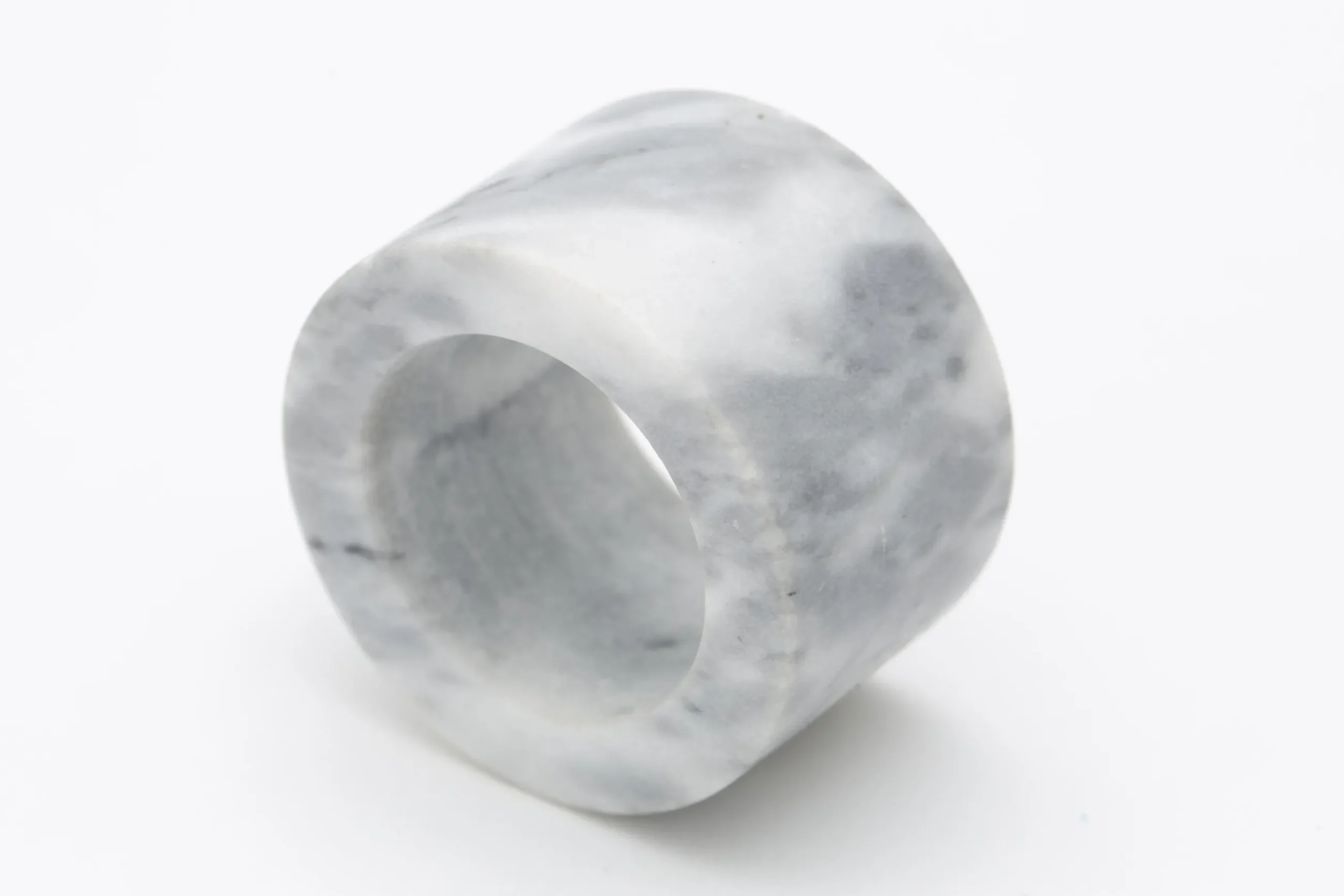 Maureen, Napkin Ring, Marble, White