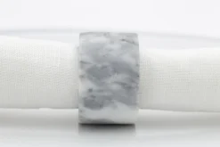 Maureen, Napkin Ring, Marble, White