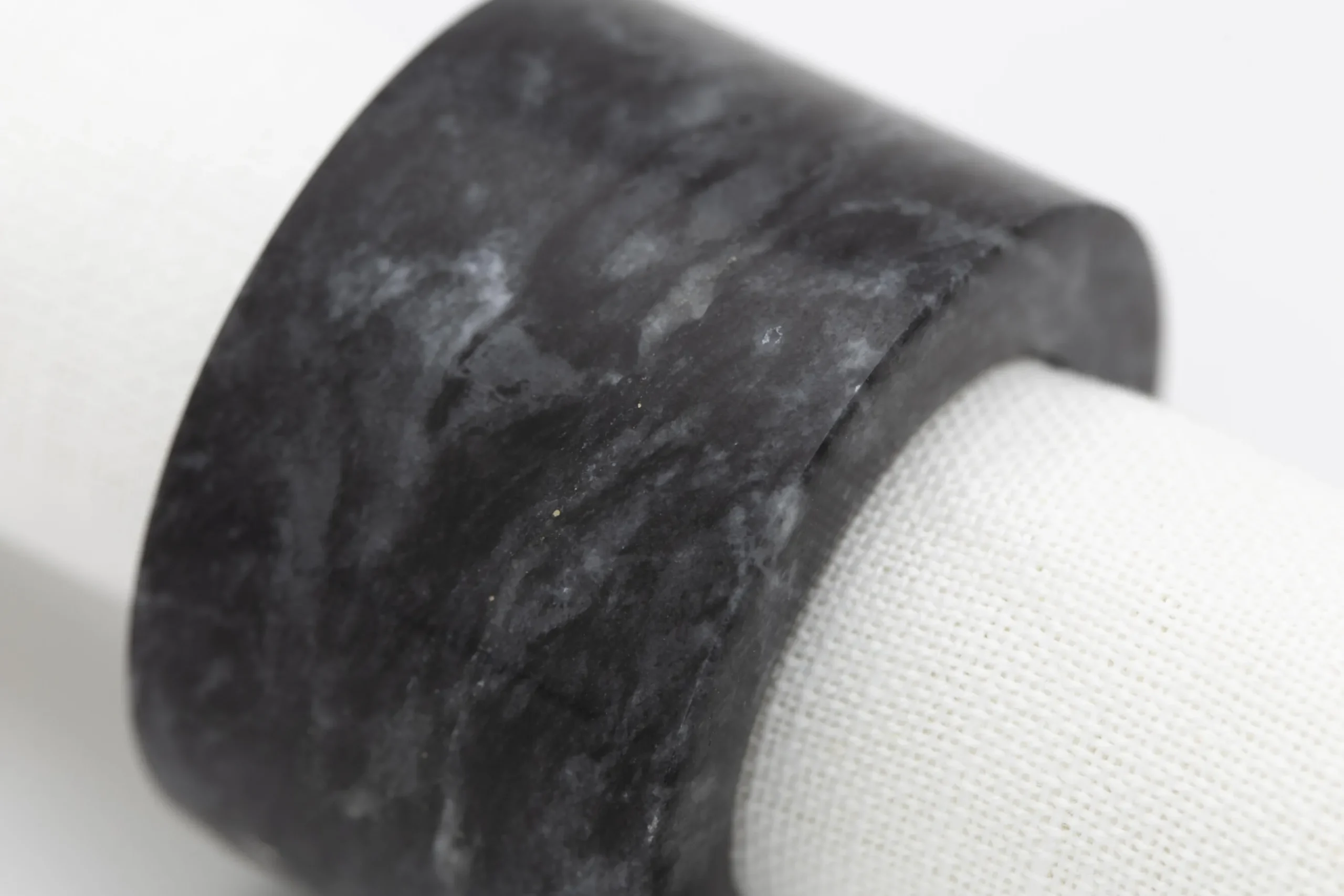 Maureen, Napkin Ring, Marble, Black