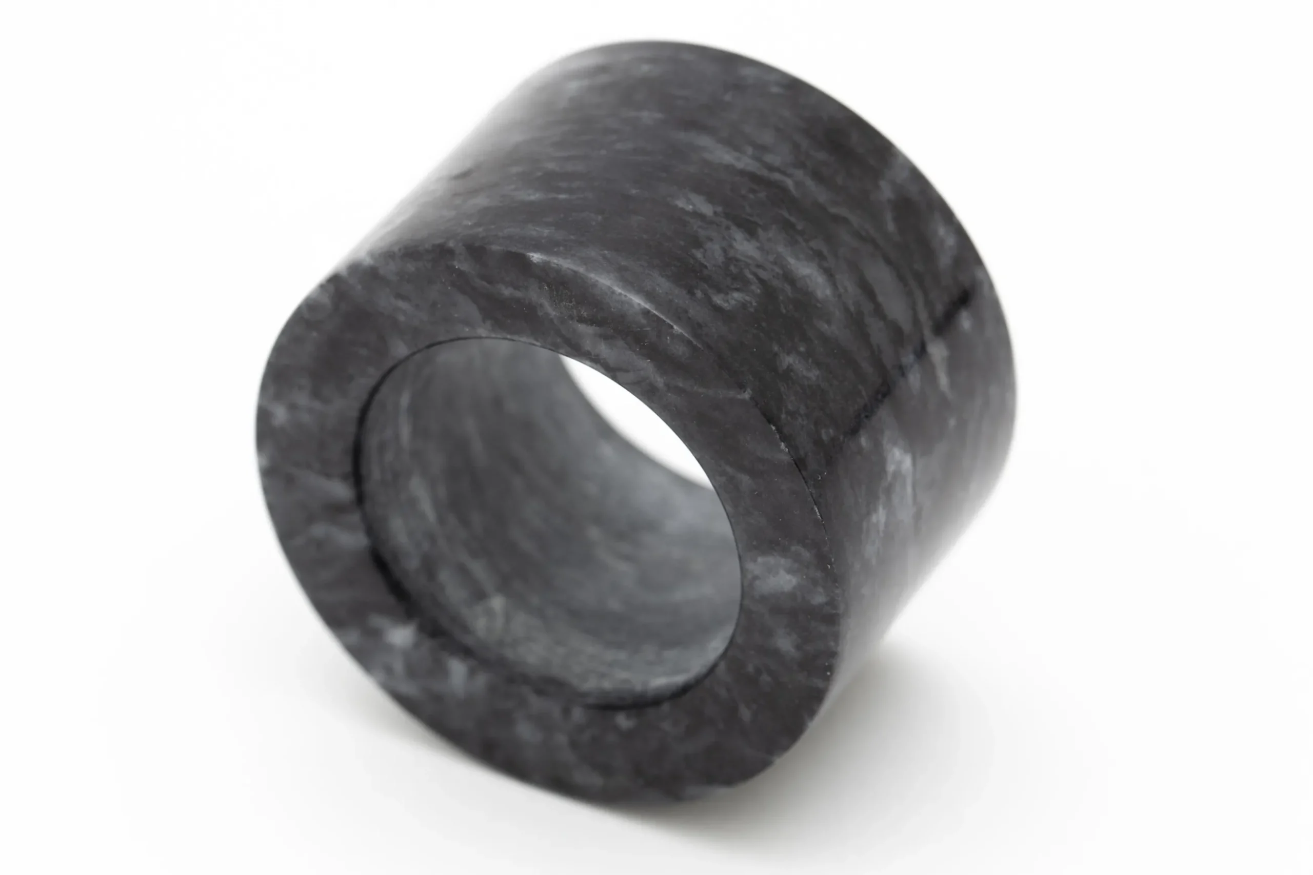 Maureen, Napkin Ring, Marble, Black