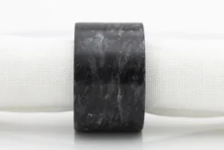 Maureen, Napkin Ring, Marble, Black
