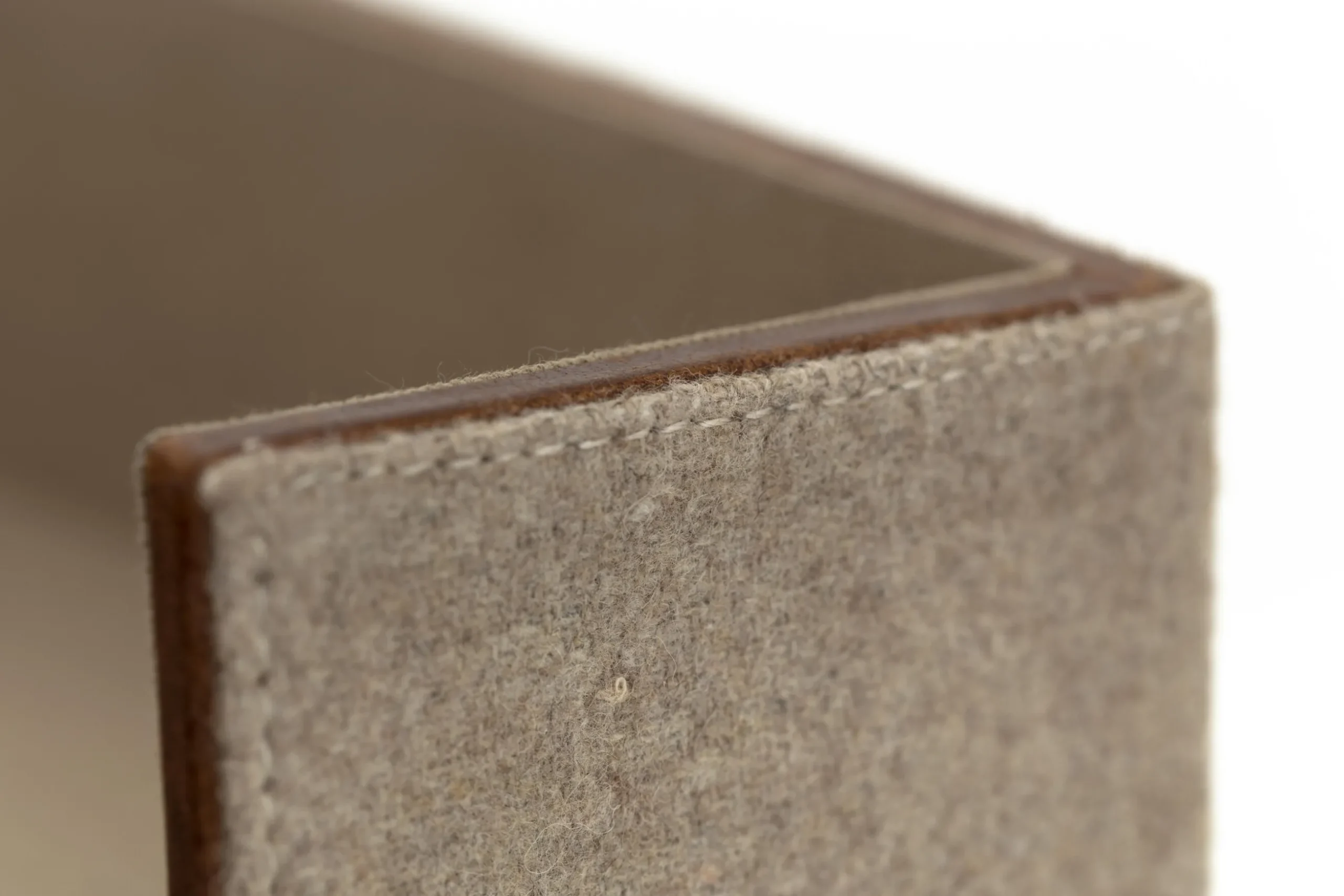 Milburn, Paper Tray, Wool And Leather