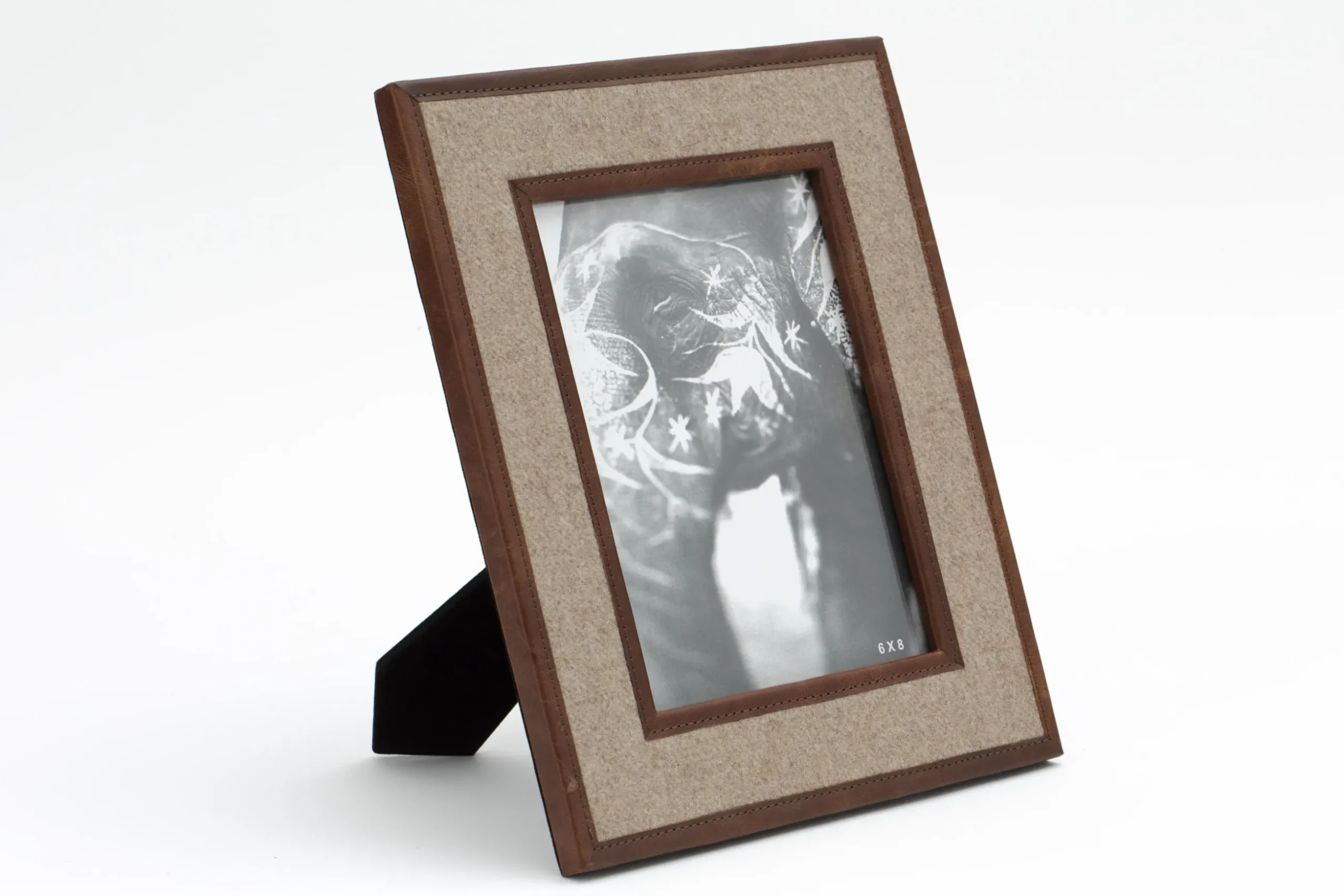 Milburn, Picture Frame, Wool And Leather, 15X20