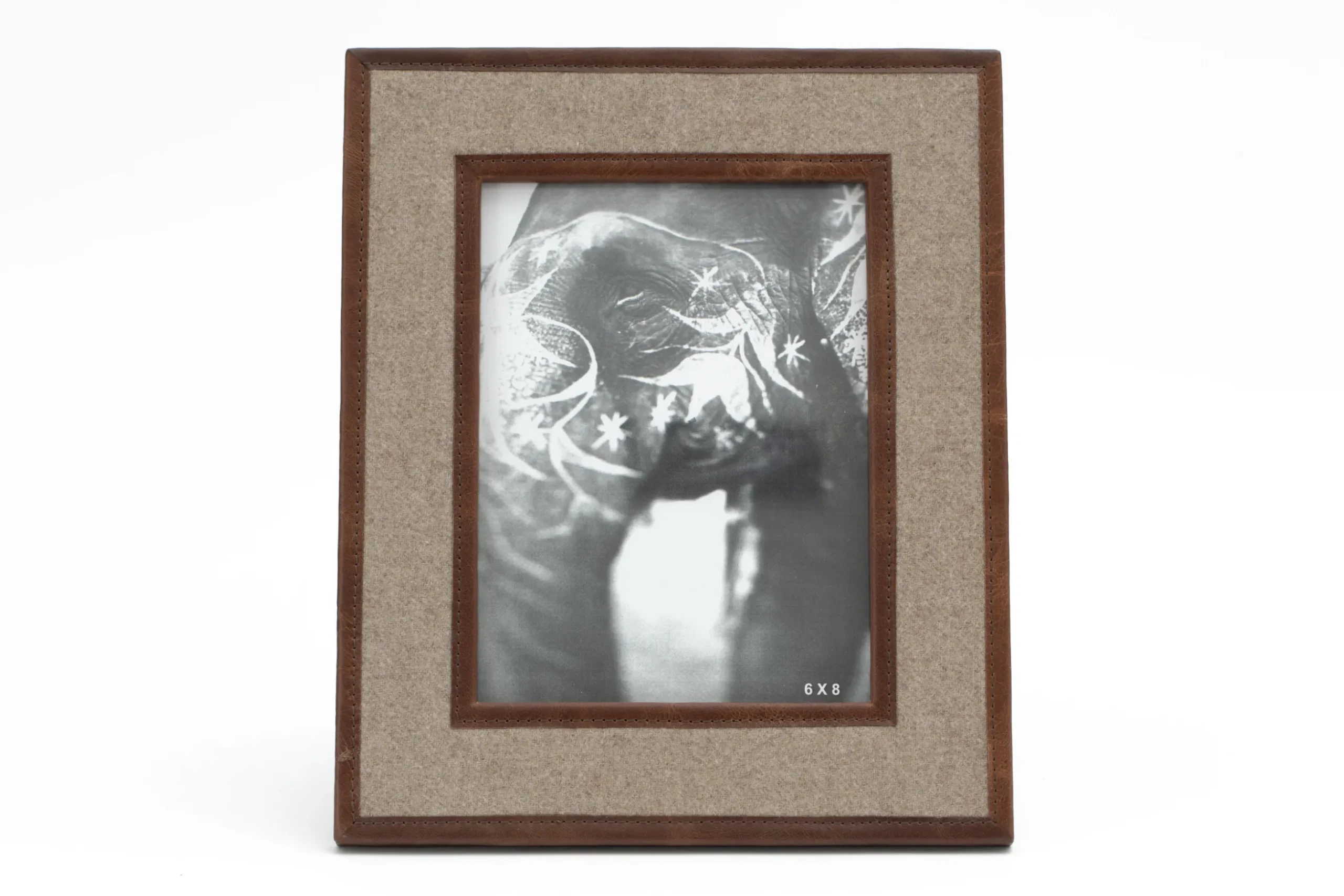 Milburn, Picture Frame, Wool And Leather, 15X20