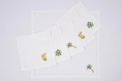 Mimosa, Napkin, Embroidery, Set Of 6