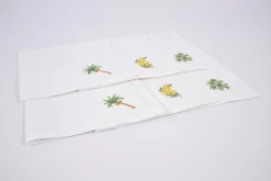 Mimosa, Napkin, Embroidery, Set Of 6